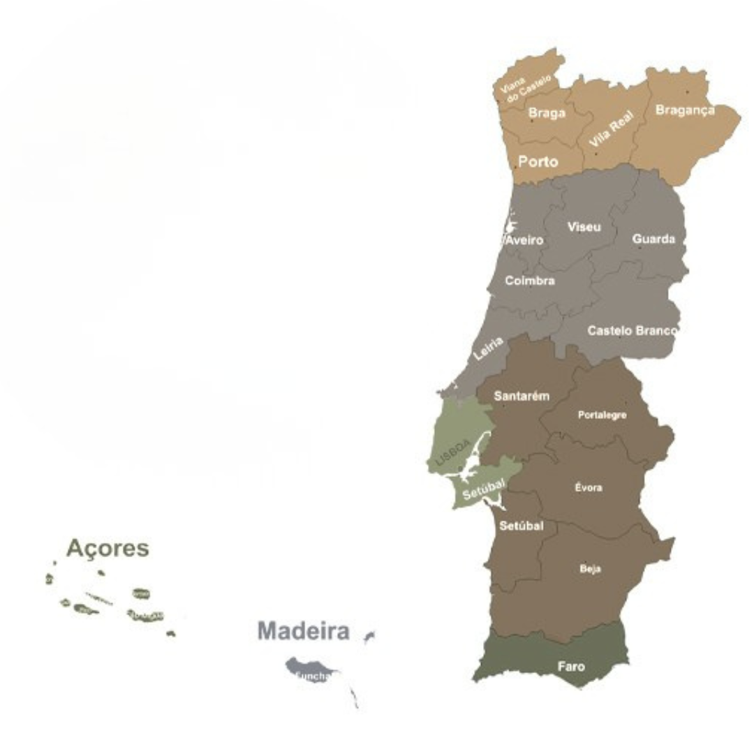 Mapa de Portugal